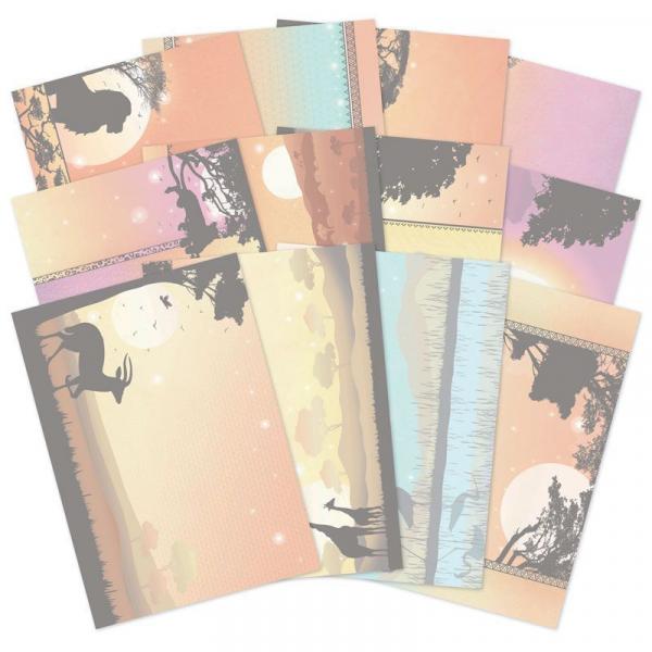 Karteneinlagen Twilight Safari DIN A4 Card Inserts