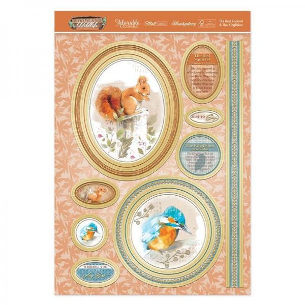 Topper Set Woodland Wildlife Red Squirrel & Kingfisher