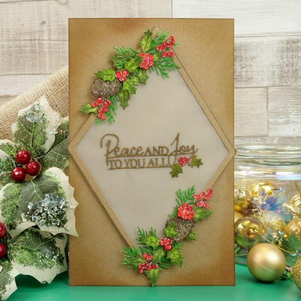 Moonstone Cutting Dies Festive Rose Build-A-Wreath