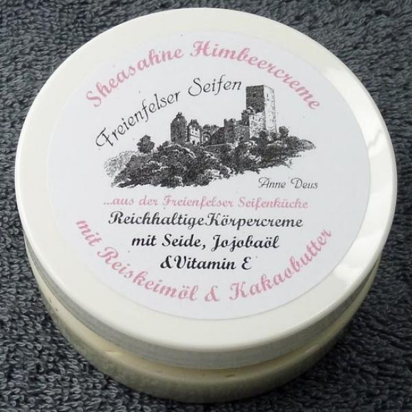 Sheasahne Himbeercreme mit Reiskeimöl